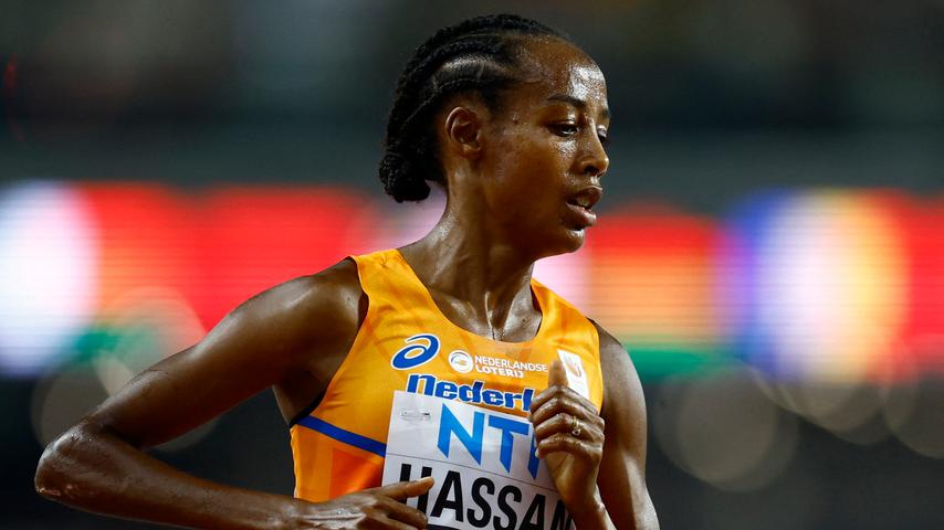 Hassan mist WK-medaille op 10.000 meter in laatste meters