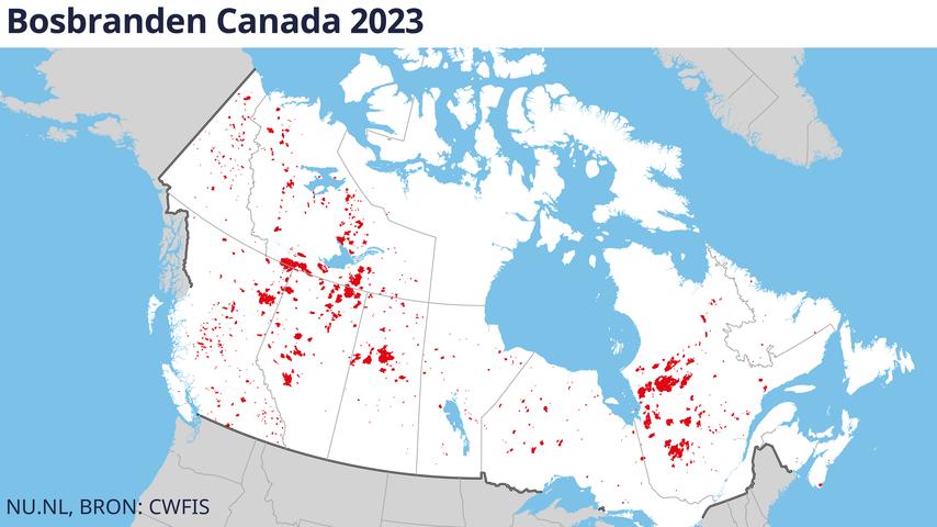 In Canada is brandgevaarlijk weer steeds vaker voorkomend.