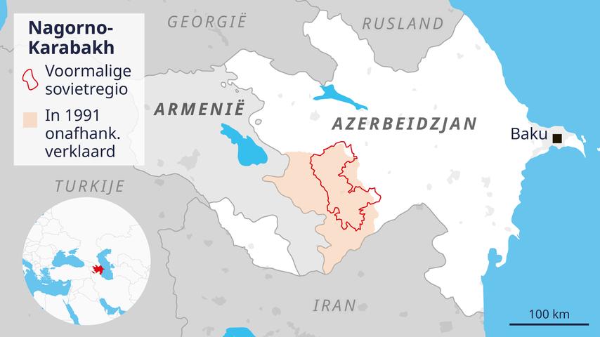 Bijna de helft van de bevolking van Nagorno-Karabach is tot nu toe naar Armenië gevlucht.