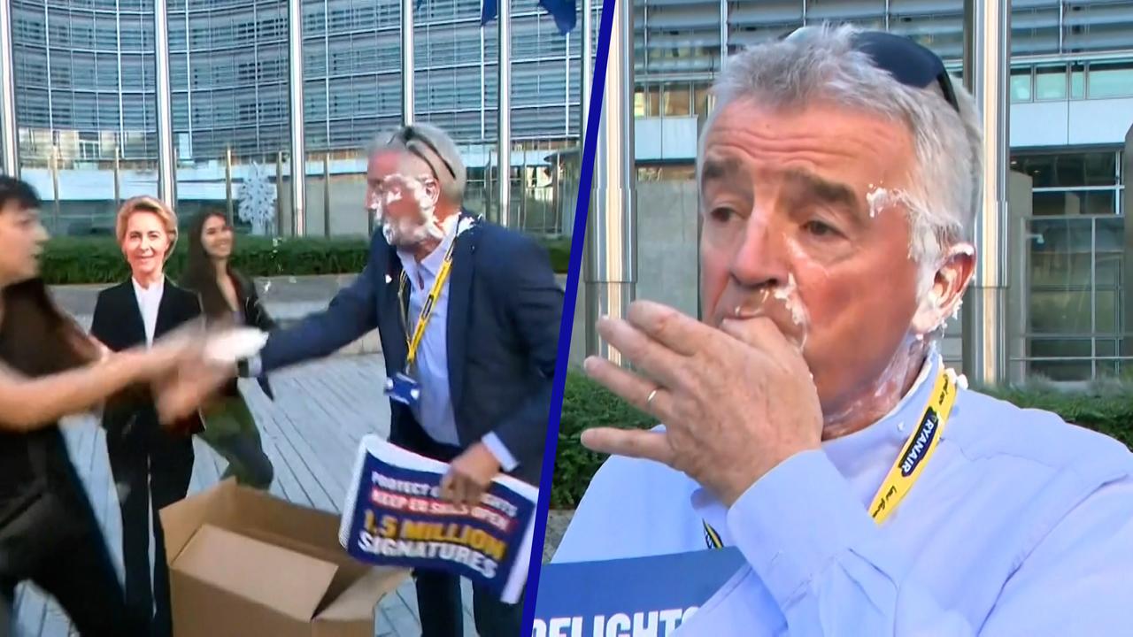 Ryanair-baas: luchtvaart wordt doelwit van klimaatkritiek na taartgevecht