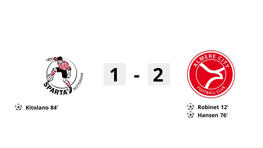 Almere City stijgt naar de linkerhelft van de ranglijst dankzij verrassende overwinning op Sparta