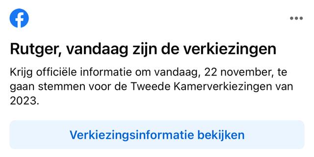 Facebook maakt fout en kondigt verkiezingen een week te vroeg aan