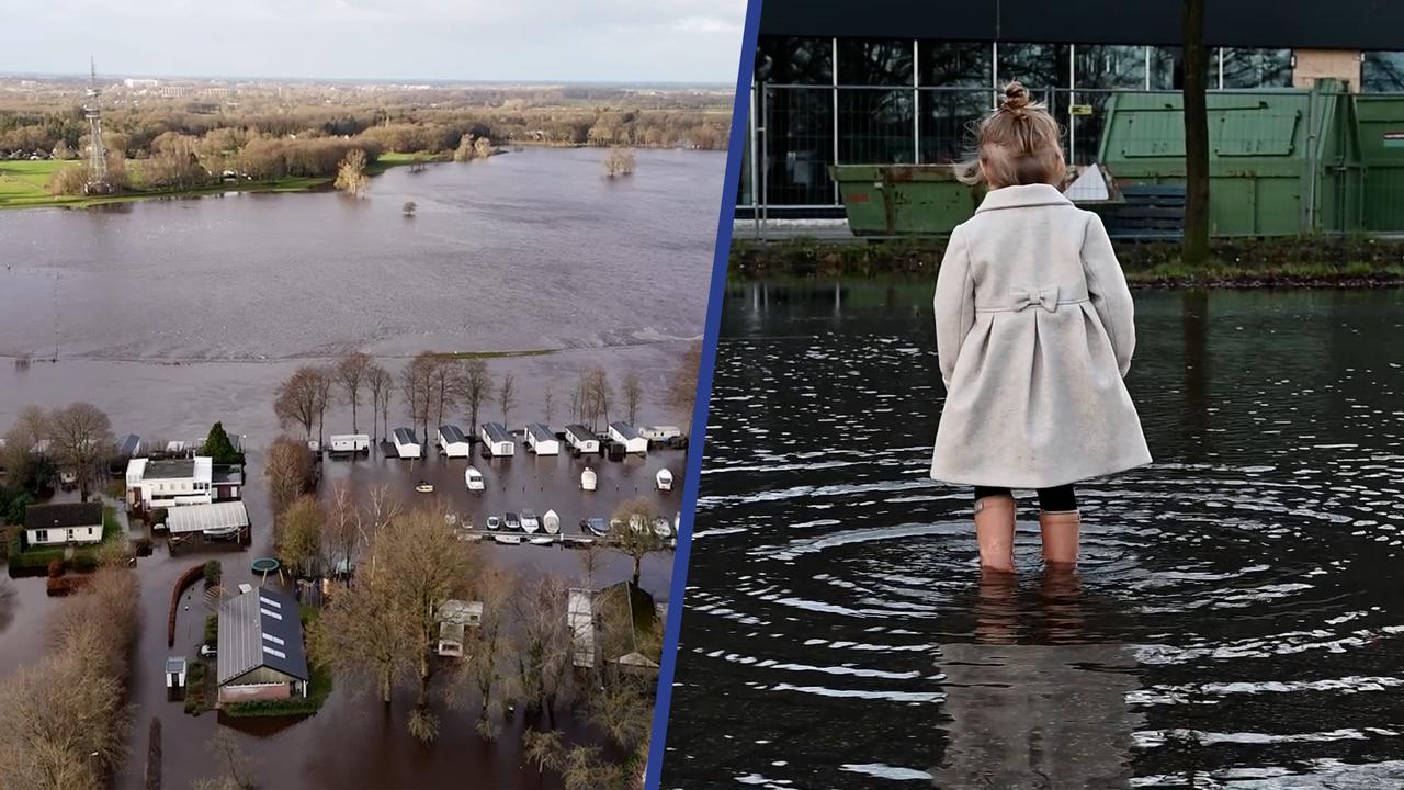 Hoogwater in Nederland: rivieren en straten ondergelopen